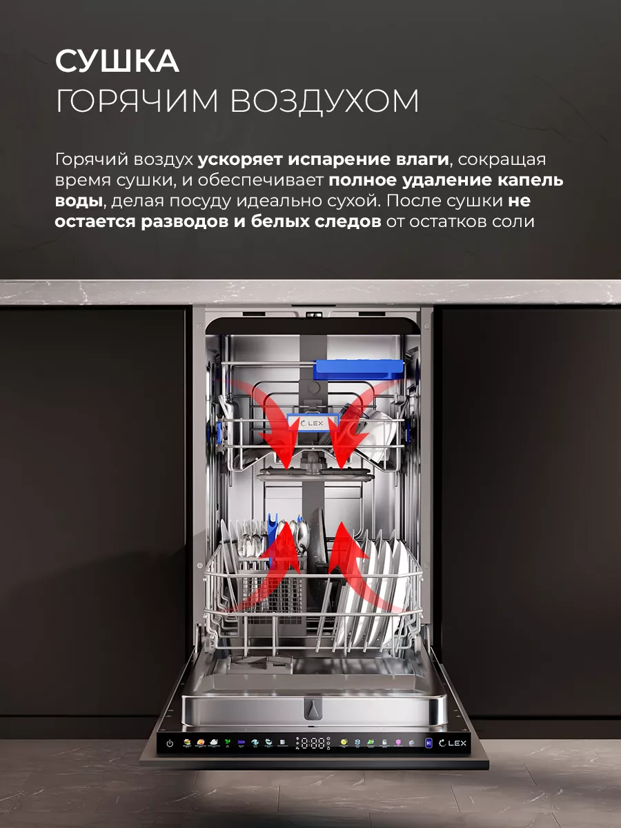 Посудомоечная машина встраиваемая LEX PM 4583А COLOR LUX — изображение 5